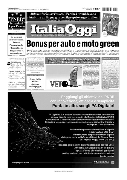 Italia oggi : quotidiano di economia finanza e politica